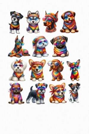 Chiens hippies