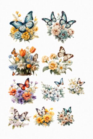 Fleurs et papillons 2