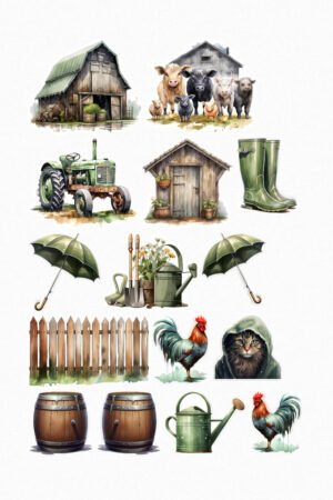 Il pleut à la ferme