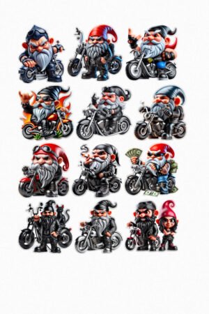 Gnomes bikers rebelles