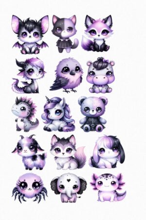 Nuit Kawaii violet sombre