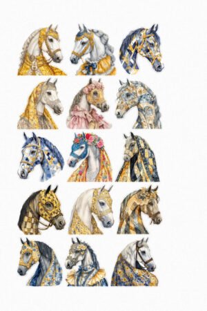 Chevaux royaux brodés