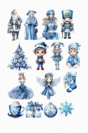 Noël bleu glacé