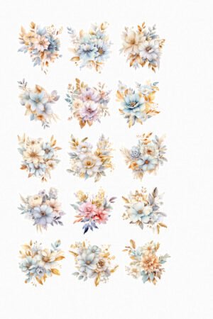 Bouquets floraux pastels