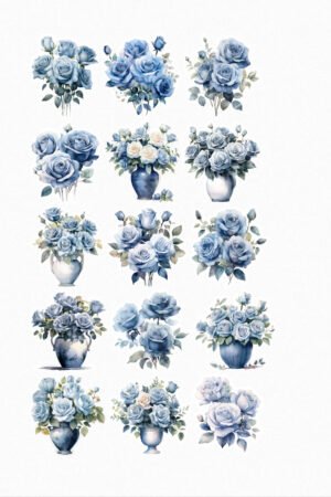 Roses bleues enchantées